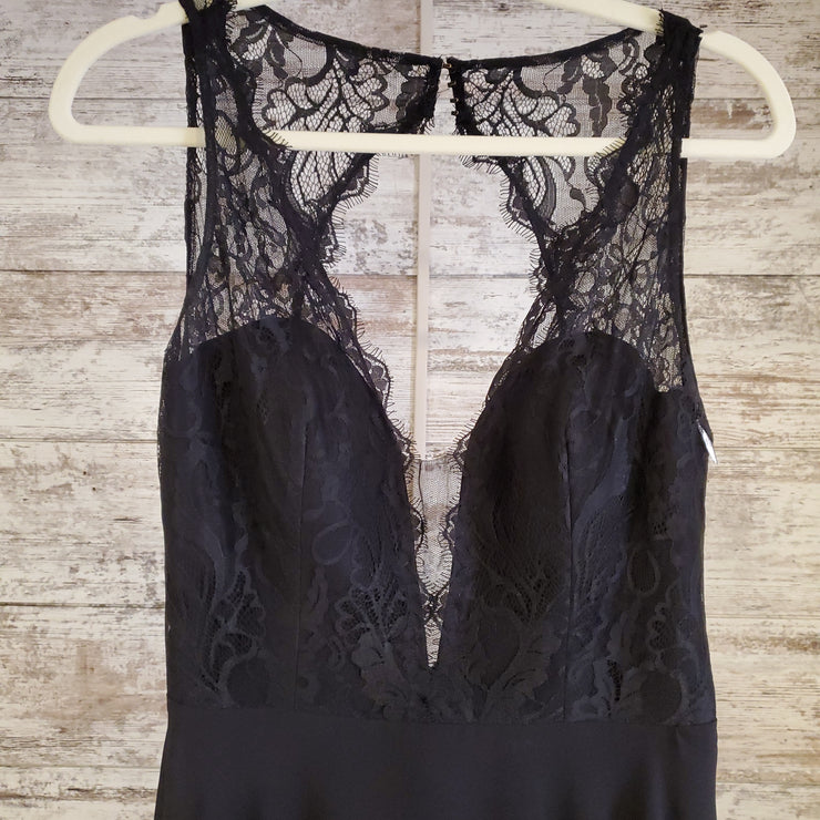 BLACK LONG EVENING GOWN