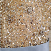 BLUE/NUDE A LINE GOWN