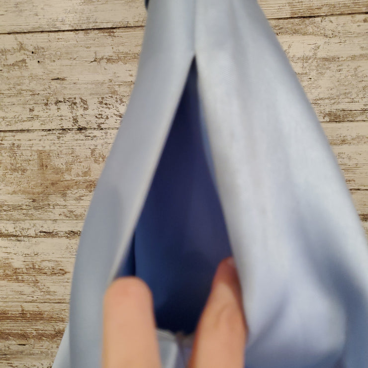 BLUE/NUDE A LINE GOWN