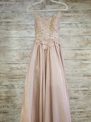 ROSE GOLD A LINE GOWN