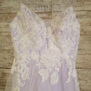 LAVENDER/WHITE A LINE GOWN