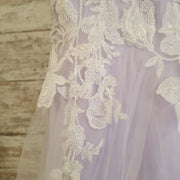 LAVENDER/WHITE A LINE GOWN