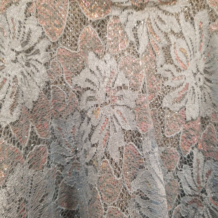 BLUE/PINK SHIMMERY A LINE GOWN