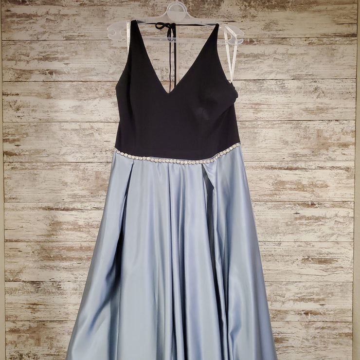 BLUE/BLACK A LINE GOWN