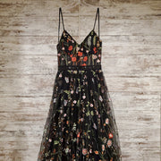 BLACK FLORAL A LINE W/ SHORTS