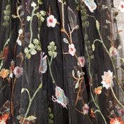 BLACK FLORAL A LINE W/ SHORTS