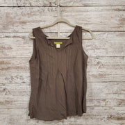 TAN SLEEVELESS TOP