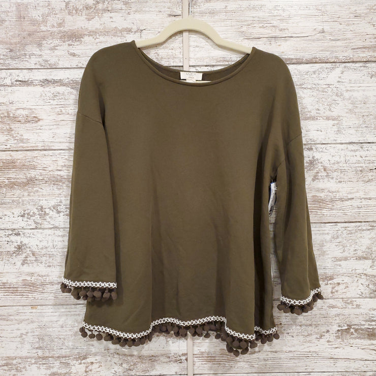 GREEN LONG SLEEVE TOP
