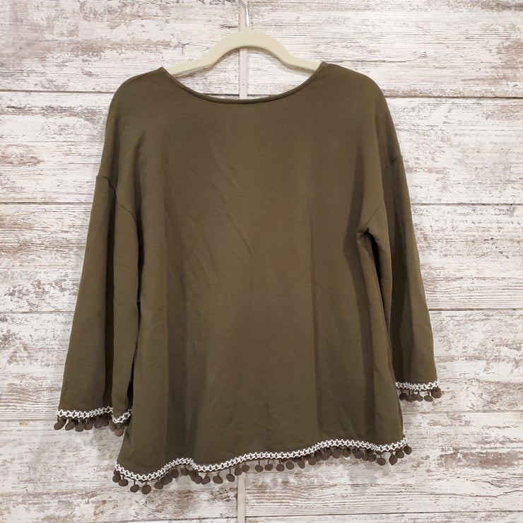 GREEN LONG SLEEVE TOP