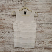 WHITE SLEEVELESS TOP