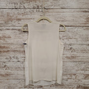 WHITE SLEEVELESS TOP