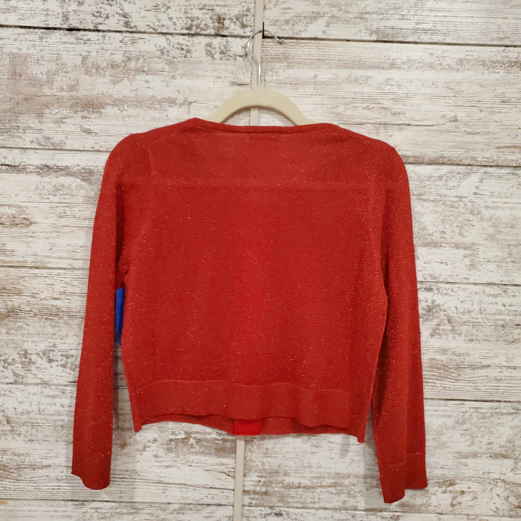 RED SPARKLY CARDIGAN/TOP