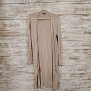 TAN LONG OPEN CARDIGAN