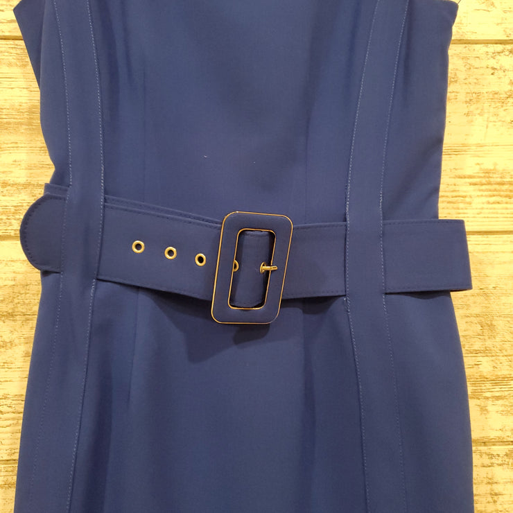 ROYAL BLUE FITTED SHORT DRESS