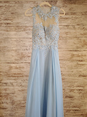 BLUE LONG EVENING GOWN