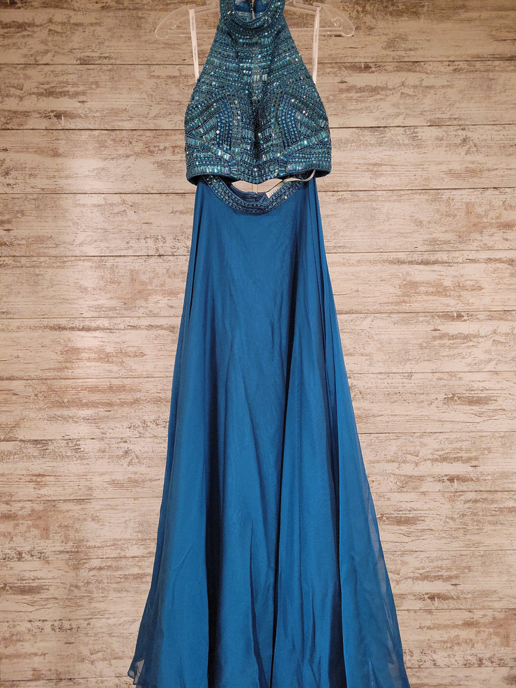 TURQUOISE 2 PC. LONG DRESS SET