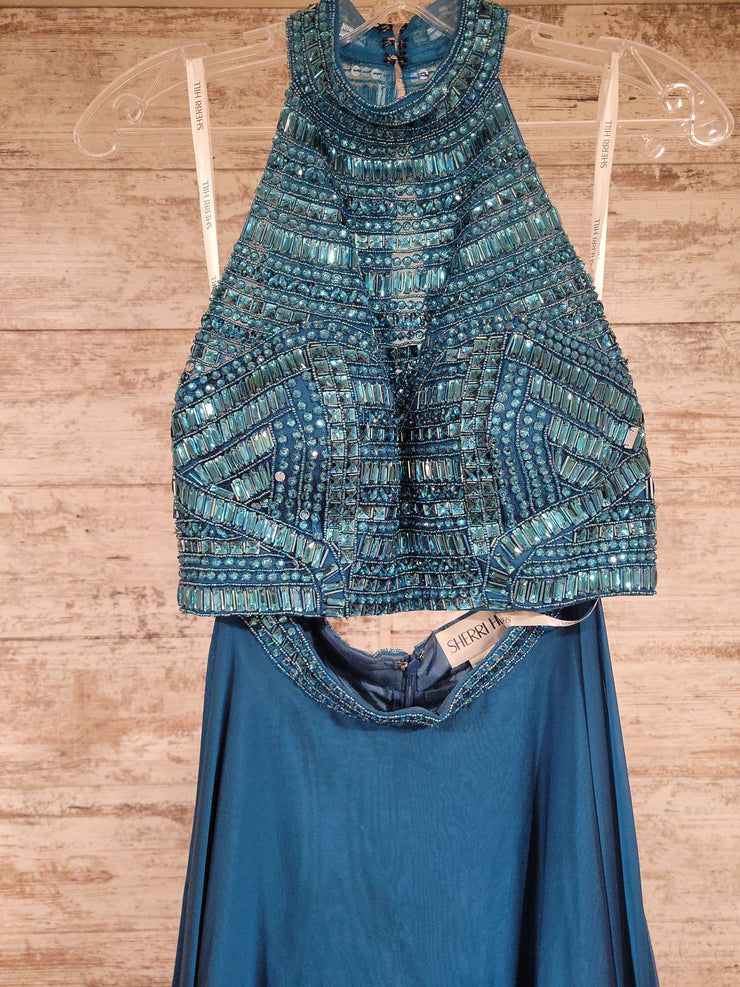 TURQUOISE 2 PC. LONG DRESS SET