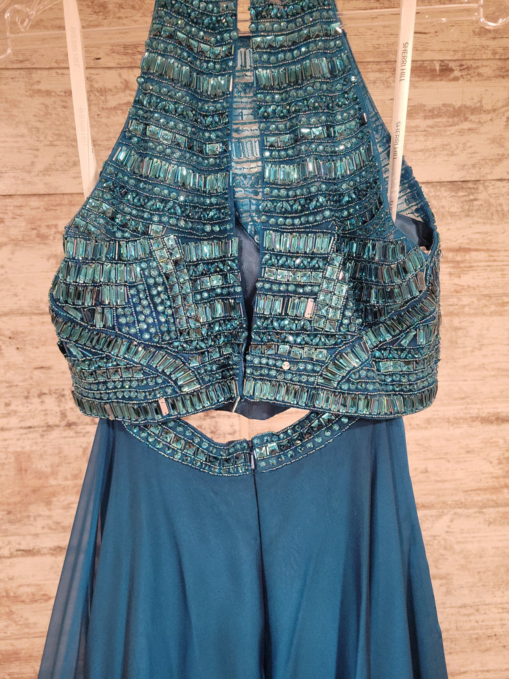 TURQUOISE 2 PC. LONG DRESS SET