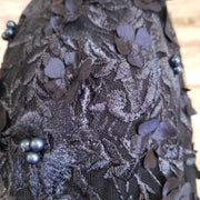 NAVY/FLORAL PRINCESS GOWN