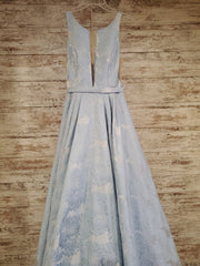 BLUE A LINE GOWN