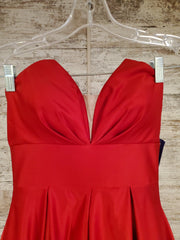 RED A LINE GOWN