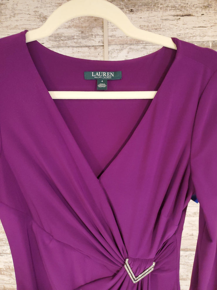 PURPLE LONG EVENING GOWN