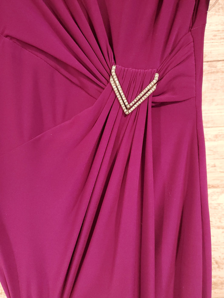 PURPLE LONG EVENING GOWN