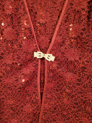 BURGUNDY 2 PC. SHORT DRESS SET