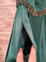 GREEN A LINE GOWN