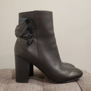 BLACK LEATHER ANKLE BOOTS $248