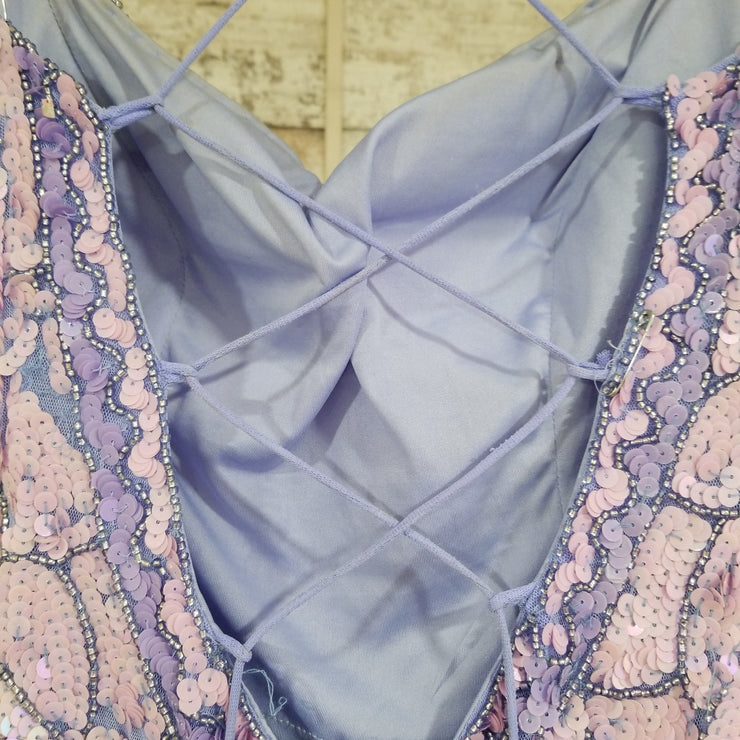 PINK/BLUE/PURPLE SEQUIN GOWN