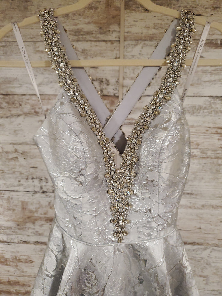 SILVER A LINE GOWN