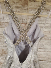 SILVER A LINE GOWN