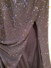 NAVY FULL BEADED LONG GOWN