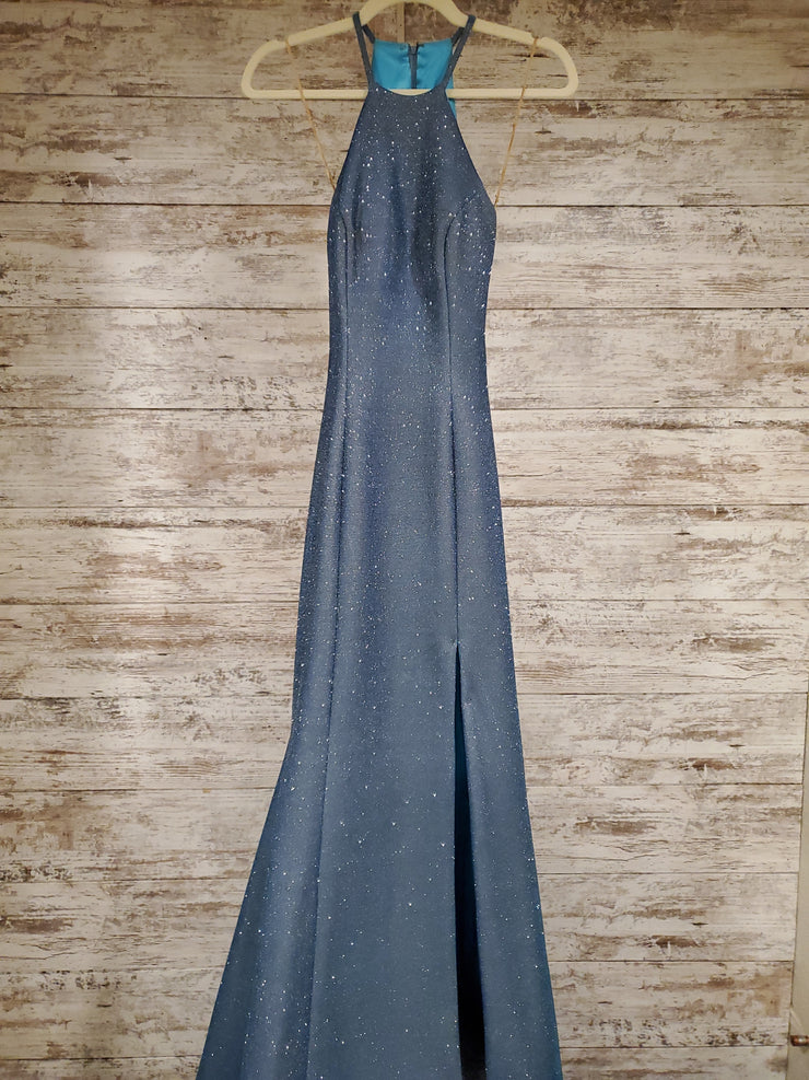 BLUE SPARKLY MERMAID GOWN