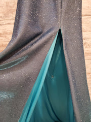 BLUE SPARKLY MERMAID GOWN