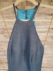 BLUE SPARKLY MERMAID GOWN