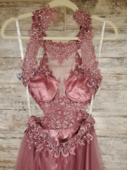 PINK A LINE GOWN