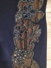 NAVY LONG EVENING GOWN