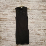 BLACK LACE SHORT DRESS