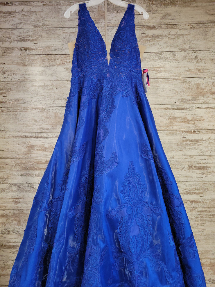 ROYAL BLUE A LINE GOWN (NEW)