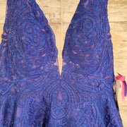 ROYAL BLUE A LINE GOWN (NEW)