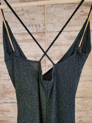 GREEN SPARKLY LONG DRESS