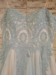 BLUE A LINE GOWN