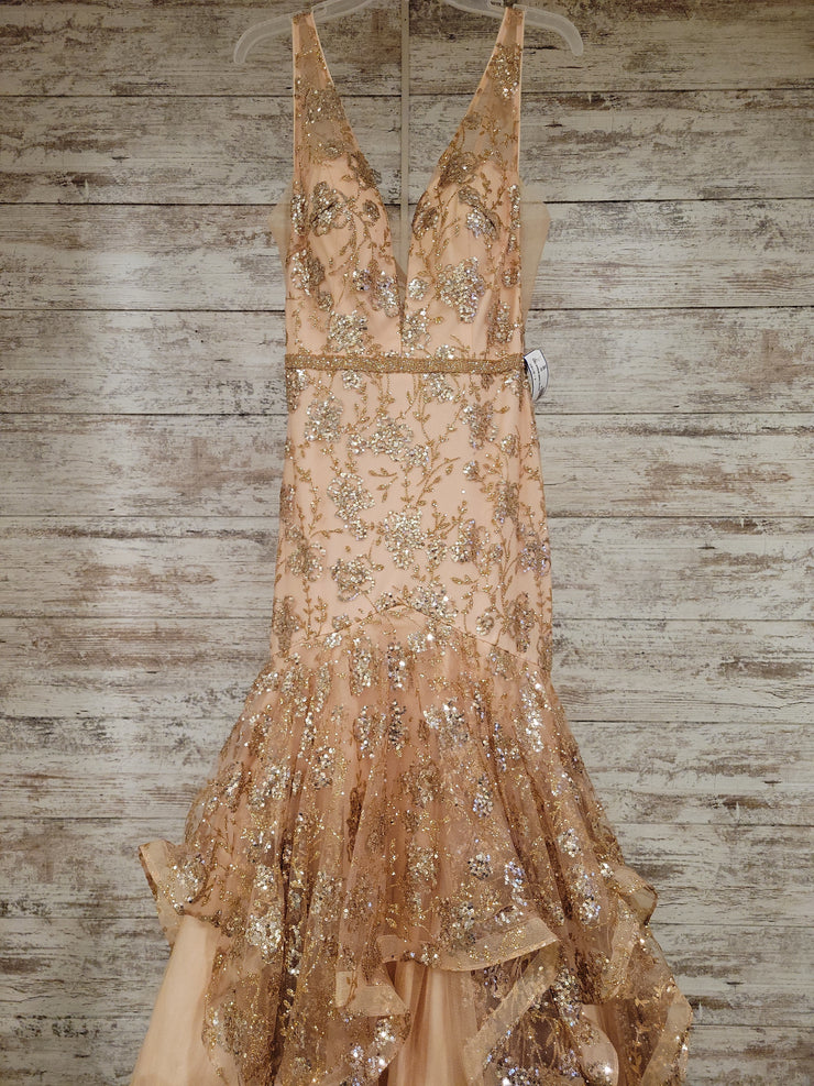 GOLD FULL SEQUIN MERMAID GOWN