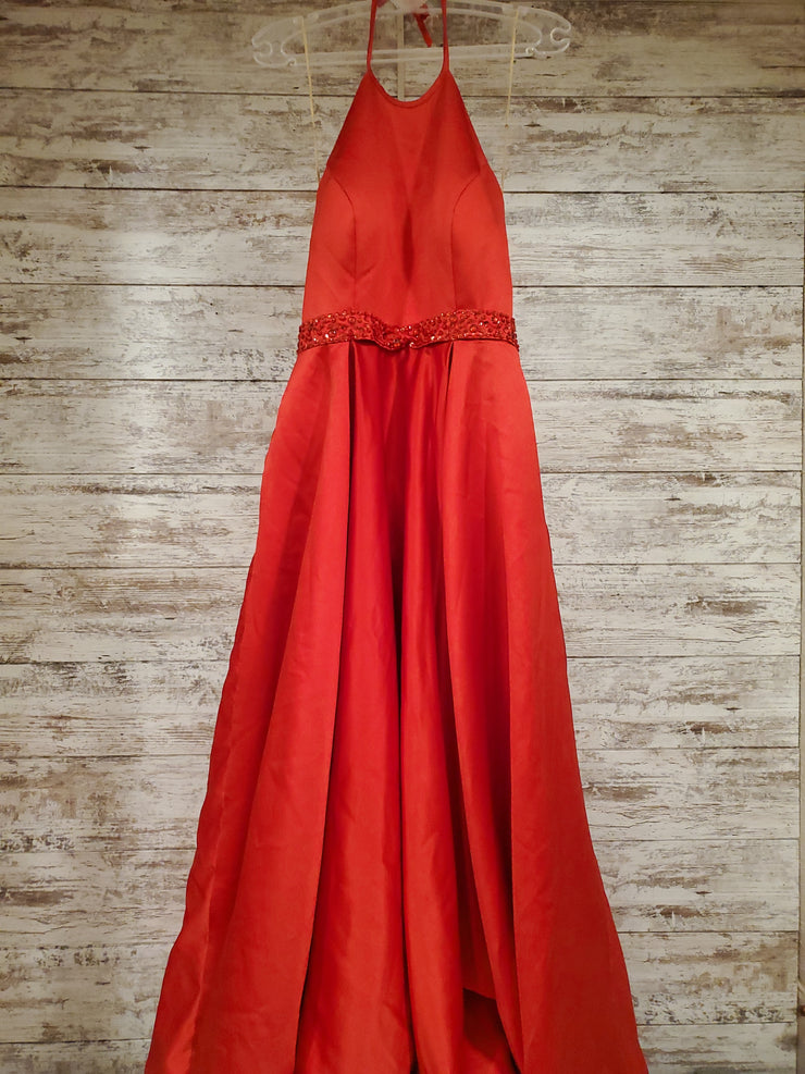 RED A LINE GOWN