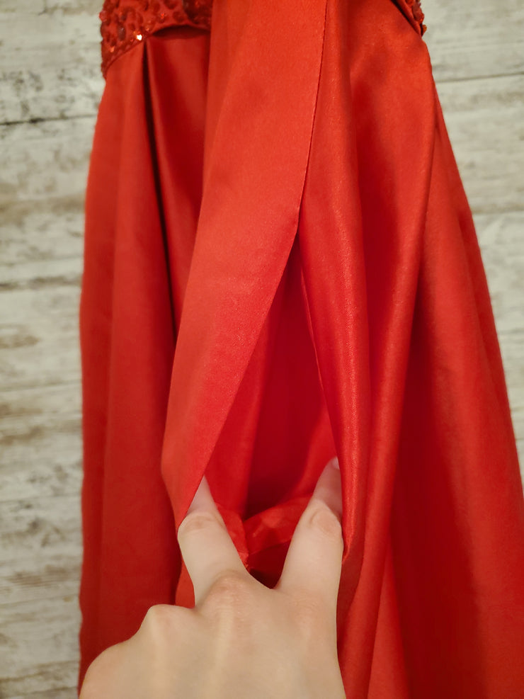 RED A LINE GOWN