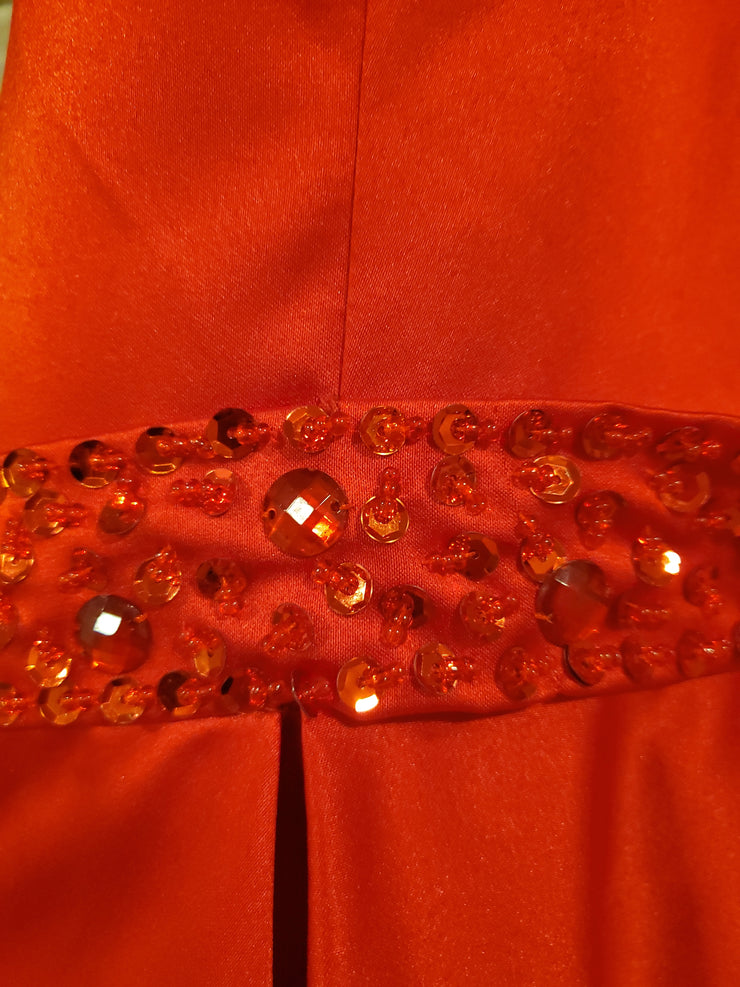 RED A LINE GOWN