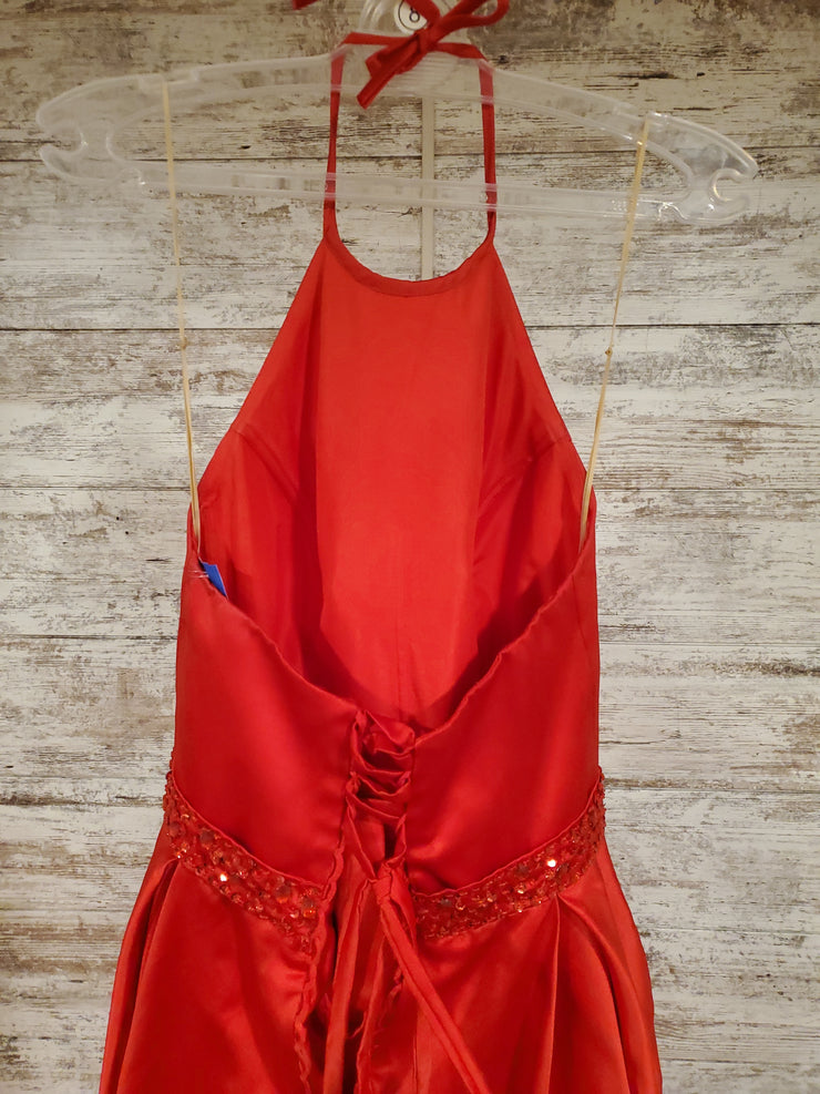 RED A LINE GOWN