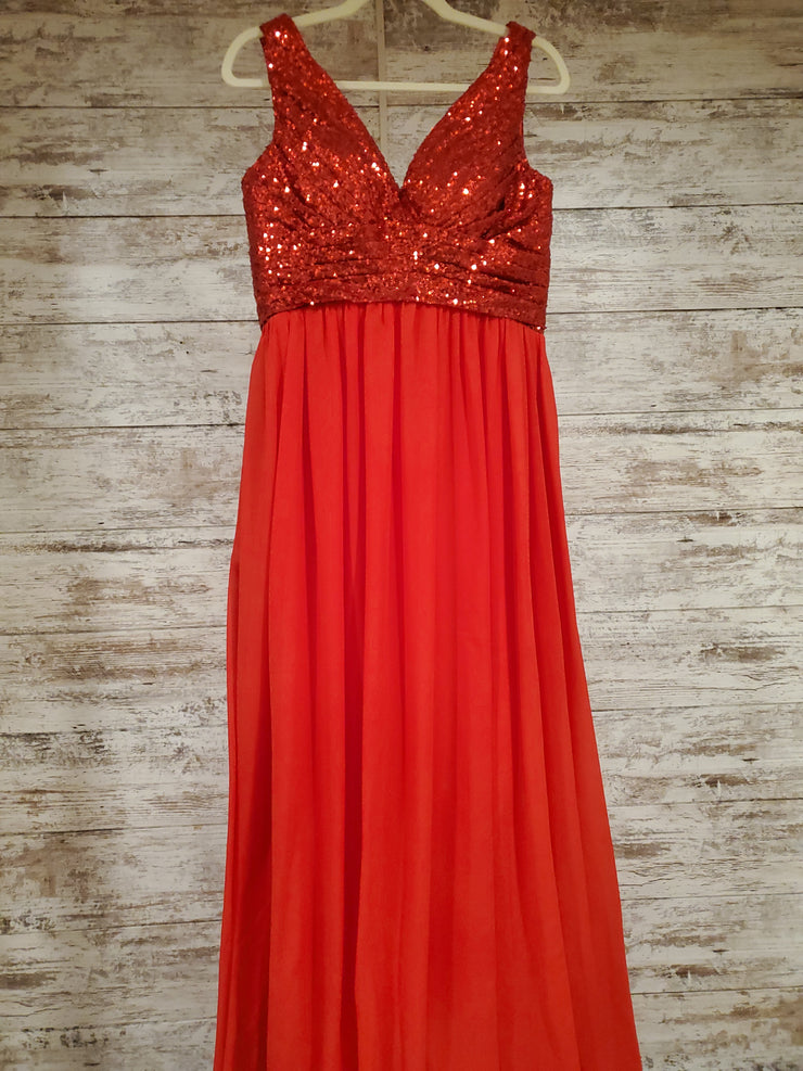 RED LONG EVENING GOWN